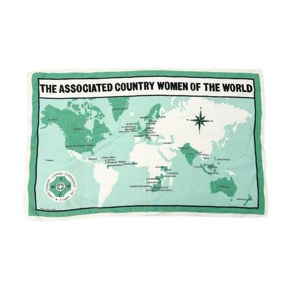 ACWW Vintage Irish Linen Tea Towel - The Associated Country Women Of The World